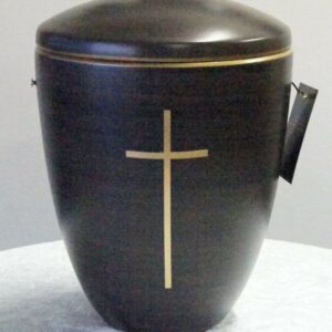 Keramik, Steingrau mit Kreuz